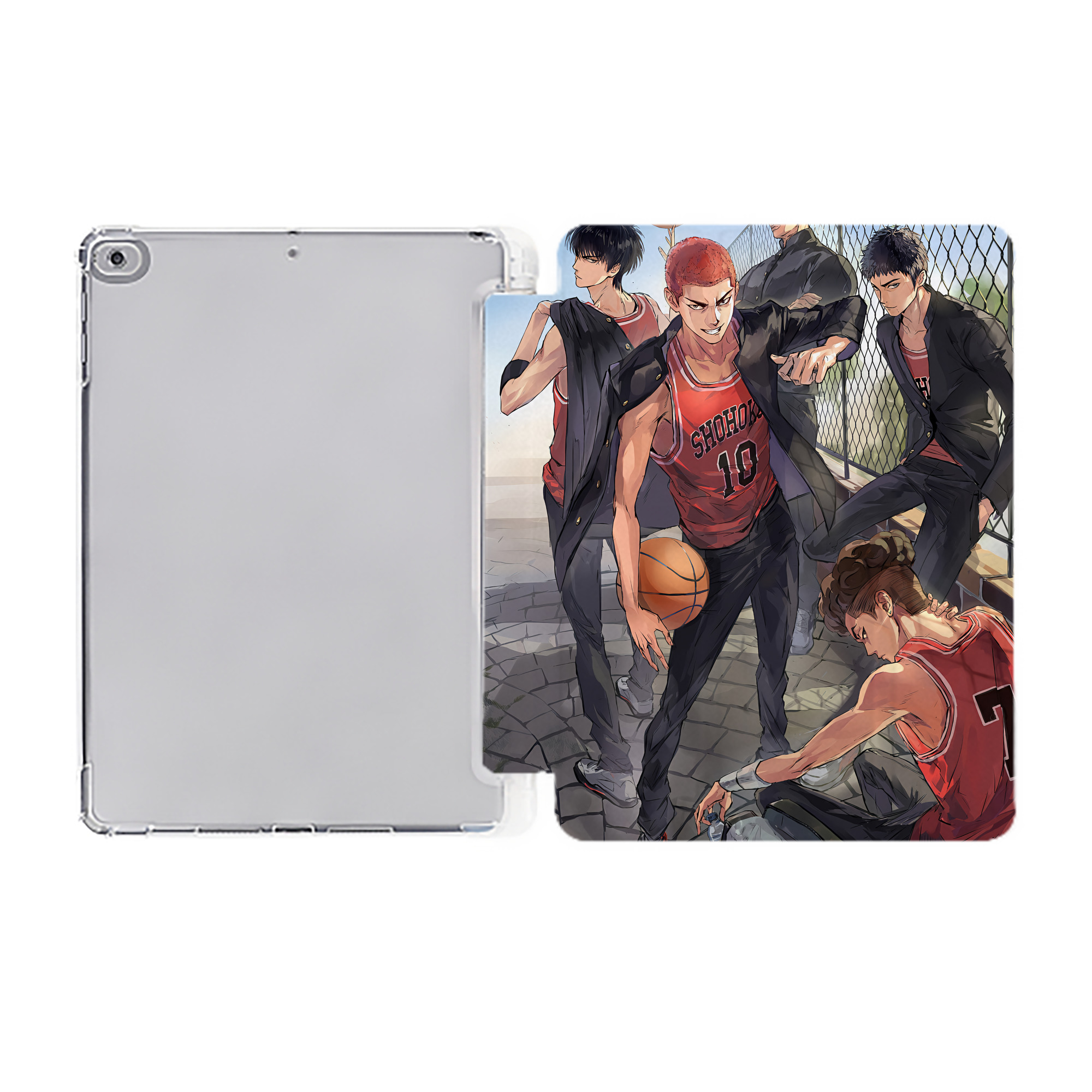 （画像用） SLAM DUNK／スラムダンク IPad ケース ペン収納付き 三つ折りスタンド PUレザー×シリコン 対応機種9.5/10.5/10.9インチ